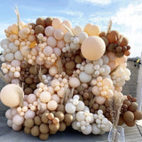 elvesmall 40/28/20pcs Brown Macarons Retro Halloween Balloons Birthday Party Wedding Decoration  Baby Shower Globos Anniversaire Fille