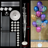 elvesmall 1Set 19 Tubes Balloon Stand Balloon Holder Column Confetti Balloons Baby Shower Birthday Party Wedding Decoration Supplies