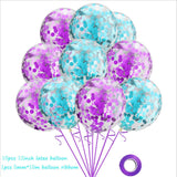 elvesmall 12 Inch 10pcs Transparent Balloon Confetti Helium Baby Shower Birthday Party Wedding Decoration  Sequins