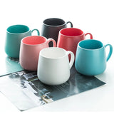 elvesmall  -  Ceramic Coffee Mug Creative Matte Pure Color Coffe Mugs Tumbler Cup Tea Milk Latte Porcelain Novelty Tumblers Cute Cups