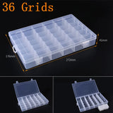 elvesmall Adjustable 3-36 Grids Compartment Plastic Storage Box Jewelry Earring Bead Screw Holder Case Display Organizer Container