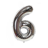 elvesmall Bright Flicker Light Transparent Balloon Silver Foil Number Balloons For Happy Birthday Adult Surprise Party Decoration Supplies