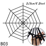 elvesmall 150/250cm Black White Halloween Spider Web Giant Stretchy Cobweb For Home Bar Decor Haunted House Halloween Party Terror Props