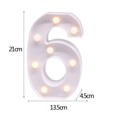 elvesmall DIY LED Letter Night Light Creative 26 English Alphabet Number Battery Lamp Romantic Wedding Party Decoration