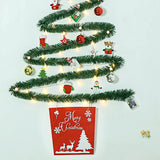 elvesmall  Christmas creative wall tree with lights DIY Christmas ornaments treeGlowing christmas tree christmas ornaments  happy tree