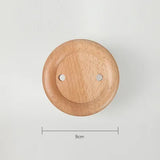 elvesmall 1Pc Creative Solid Wood Button Hook Wall-Mounted Decorative Coat Hook Key Chain Hat Scarf Storage Rack Bathroom Kitchen Supplies
