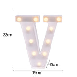 elvesmall DIY LED Letter Night Light Creative 26 English Alphabet Number Battery Lamp Romantic Wedding Party Decoration