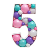 elvesmall Graduation Party Decoration Mosaic Number Frames Balloon Letters Customized Name Alphabet Balloon Birthday Party DIY Balloon Box