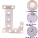 elvesmall DIY LED Letter Night Light Creative 26 English Alphabet Number Battery Lamp Romantic Wedding Party Decoration