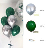 elvesmall 11-18Pcs Bunch Balloon Ink Green Jungle Theme Latex Balloon Wedding Birthday Party Decoration Festival Celebration Supplies