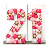 elvesmall   Balloon Number Filling Box Alphabet Frame Party Decoration Baby Shower Anniversary Decor Birthday Backdrop Photo Diy Wedding New