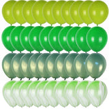 elvesmall 40pcs Green Balloons Set Chrome Metallic Confetti Ballon Jungle Safari Animal Birthday Party Decoration Wedding Balloon Garland