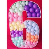 elvesmall   Balloon Number Filling Box Alphabet Frame Party Decoration Baby Shower Anniversary Decor Birthday Backdrop Photo Diy Wedding New