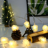 elvesmall 1.5m Led Pine Cone Light String Merry Christmas Decor For Home Happy New Year Wedding Birthday Party Festival DIY Supplies