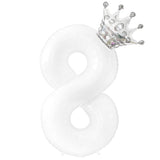 elvesmall 40inch Rose Gold Silver Crown Number Foil Balloons 1st 3st Birthday Party Wedding Balloon Supplies Baby Shower Air Globos Decor