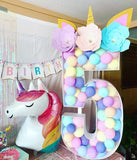 elvesmall Diy Balloons Numbers Mosaic Balloon Filling Box Mosaic Number Alphabet Frames Balloon Decoration Baby Party Anniversary Decor