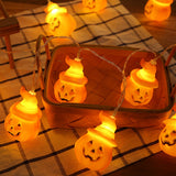 elvesmall 10/20LED Halloween Pumpkin Festival Bar Home Party Decor Halloween Ornament curtain String lights for Halloween