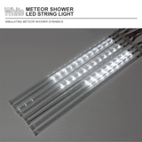 elvesmall  30cm /50cm Waterproof Meteor Shower Rain 8 Tube LED String Lights For Outdoor Holiday Christmas Decoration Tree EU/US/AU/UK Plug