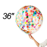 elvesmall Giant 36inch Clear Balloons Transparent Confetti (10g) Globos Wedding Birthday Party Decoration Larger Helium Balloons Supplies