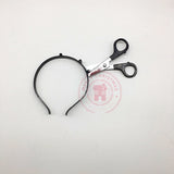 elvesmall Halloween Hair Hoop Plastic Simulation Wear Head Kitchen Knife Head Buckle Cosplay Props Needle Barrel Head Hoop Party Decor Toy