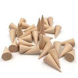 elvesmall 1/5/10PCS Wooden Cone Creative Ring Holder Jewelry Stand Display Earring Ring Holder Organizer Display Tool Jewelry Storage Supp