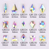 elvesmall 20pcs Crystals Nail Diamond Stone Strass AB Glass Rhinestones For 3D Nails Art Decorations Supplies Jewelry QB217-246A