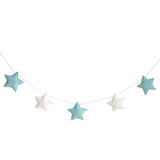 elvesmall 5Pcs Nordic Felt Stars Garland Banner Tent Bed Mat Pendants Baby Shower Bunting Ornaments for Kids Room Hanging Wall Decorations