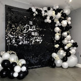 elvesmall Matte Black Pure White Balloons Garland Arch Kit Birthday Party Wedding Decoration Supplies Anniversary Background Wall Decor