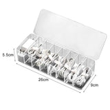 elvesmall Cable Storage Box Transparent Plastic Data Line Storage Container for Desk Stationery Multifunctional headset Data charging line