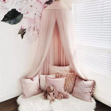 elvesmall Baby Dome Mosquito Net With Stars Hanging Tent Baby Bed Crib Canopy Bedroom Tulle Curtains Children Kids Room Decoration