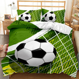 elvesmall Sports 3D Football Bedding Set And Pillow Case Double Size Household Textile Product Decoration Teenager Room Soccer Duvet Cover