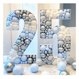 elvesmall   Balloon Number Filling Box Alphabet Frame Party Decoration Baby Shower Anniversary Decor Birthday Backdrop Photo Diy Wedding New