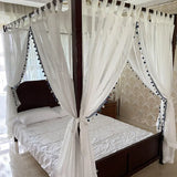 elvesmall Southeast Asian Style American Chinese Theme Hotel Inn Bed Curtain Yarn Curtain Custom Bed Curtain Hemp Yarn Mosquito Net