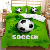 elvesmall Sports 3D Football Bedding Set And Pillow Case Double Size Household Textile Product Decoration Teenager Room Soccer Duvet Cover