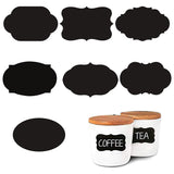 elvesmall   Waterproof Oval Shaped Erasable Chalkboard Sticker Craft BlackBoard Labels Kitchen Spice Home Sugar Pantry Jar Bottles Weddings