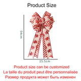 elvesmall 54*25cm Large Christmas Bow Christmas Tree Decoration New Year's Eve Decorations Christmas Party Ribbon Bows Linen Bowknot