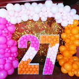 elvesmall   Balloon Number Filling Box Alphabet Frame Party Decoration Baby Shower Anniversary Decor Birthday Backdrop Photo Diy Wedding New