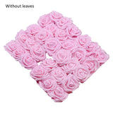 elvesmall 10/20/30 Heads 8CM Artificial PE Foam Rose Flowers Bride Bouquet Flower For Wedding Party Decorative Scrapbooking DIY Flower