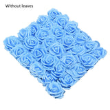 elvesmall 10/20/30 Heads 8CM Artificial PE Foam Rose Flowers Bride Bouquet Flower For Wedding Party Decorative Scrapbooking DIY Flower