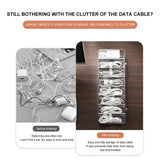 elvesmall Cable Storage Box Transparent Plastic Data Line Storage Container for Desk Stationery Multifunctional headset Data charging line