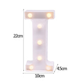 elvesmall DIY LED Letter Night Light Creative 26 English Alphabet Number Battery Lamp Romantic Wedding Party Decoration