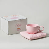 elvesmall  -  Ceramic Mugs Coffee Cups Drinkware Mug for Tea Large Saucer Set Creative Christmas Gift Box Set Couple cups