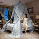 elvesmall Household Breathable Hanging Dome Mosquito Net Romantic Canopy Bed Valance Fringe Lace Tent Dream Room Decoration Mosquito Net