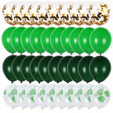 elvesmall 40pcs Green Balloons Set Chrome Metallic Confetti Ballon Jungle Safari Animal Birthday Party Decoration Wedding Balloon Garland