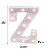 elvesmall DIY LED Letter Night Light Creative 26 English Alphabet Number Battery Lamp Romantic Wedding Party Decoration