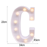 elvesmall DIY LED Letter Night Light Creative 26 English Alphabet Number Battery Lamp Romantic Wedding Party Decoration