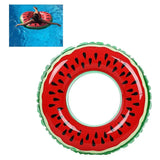 elvesmall Watermelon Inflatable Pool Float Circle Swimming Ring for Kids Adults Giant Swimming Float Air Mattress Beach Party Pool Toys