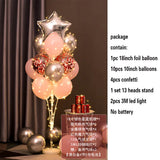 elvesmall 1.3M Table Balloons Stand Kit  with String Light Table Centerpiece Balloon for Birthday Baby Shower Christmas Party Decorations