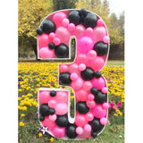 elvesmall   Balloon Number Filling Box Alphabet Frame Party Decoration Baby Shower Anniversary Decor Birthday Backdrop Photo Diy Wedding New