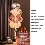 elvesmall 1.3M Table Balloons Stand Kit  with String Light Table Centerpiece Balloon for Birthday Baby Shower Christmas Party Decorations